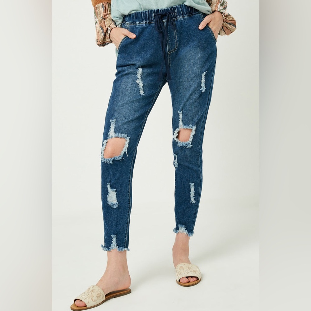 Hayden Distressed Blue Jeans